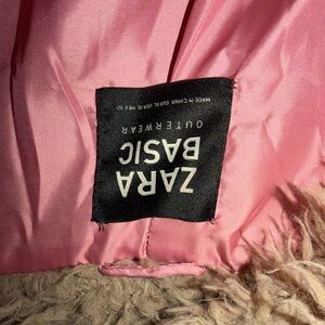 Zara Basic Pink and Tan Outerwear